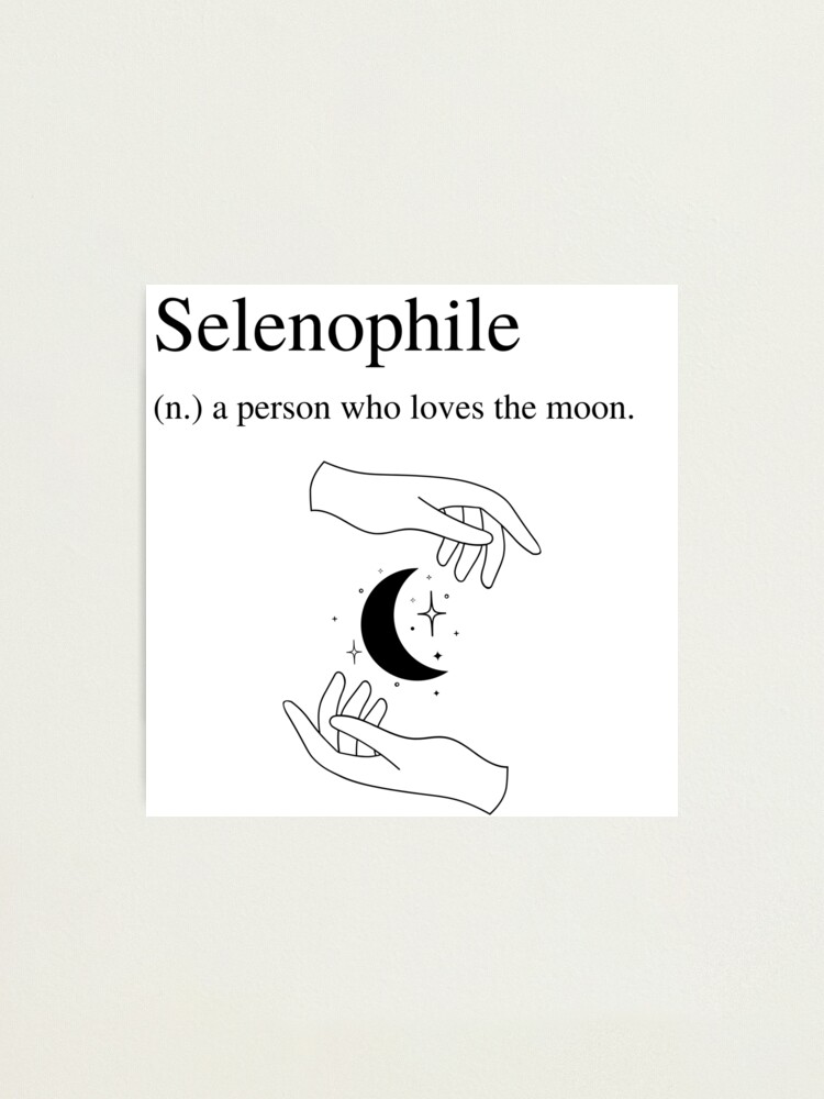 Selenophile Definition - Moon Lover (Design 2) Selenophile Meaning Merch