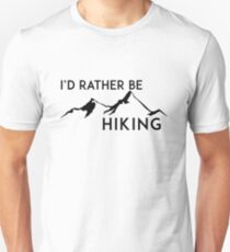 WANDERN ICH WÜRDE WANDERN WANDERER BERGE ID GEOCACHING WANDERN Unisex T-Shirt