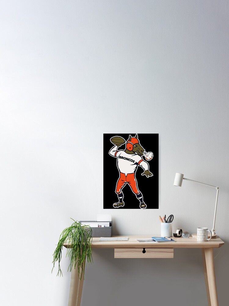 Denver Broncos // Retro Fan Art Design Sticker for Sale by AqUessT12