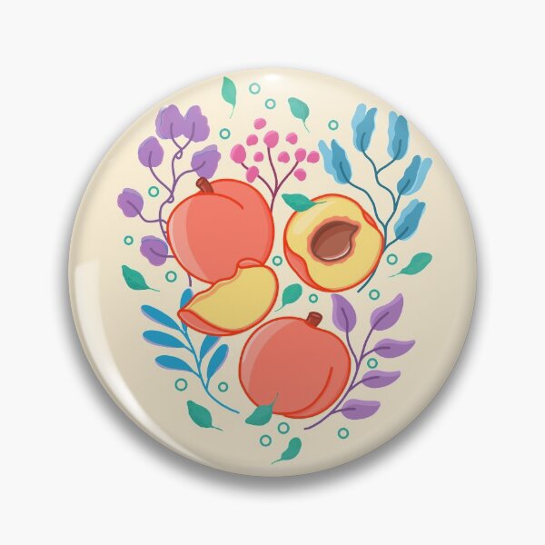 Item preview, Peach Floral designed and sold by ethnicdrawing.