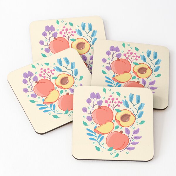 Item preview, Peach Floral designed and sold by ethnicdrawing.