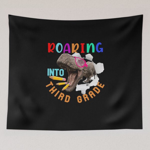 Item preview, Roaring into Third Grade-Dinosaur Pink Glasses-Backtoschool designed and sold by DiensDesign.