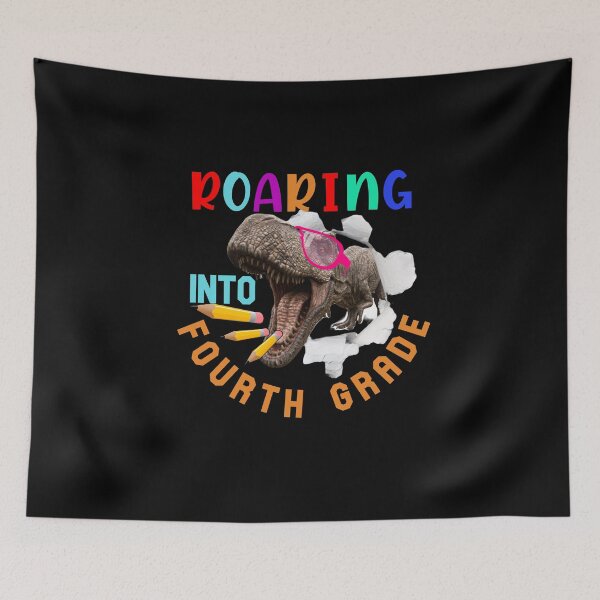 Item preview, Roaring into Fourth Grade-Dinosaur Pink Glasses-Backtoschool designed and sold by DiensDesign.