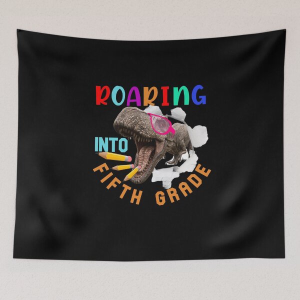 Item preview, Roaring into Fifth Grade-Dinosaur Pink Glasses-Backtoschool designed and sold by DiensDesign.