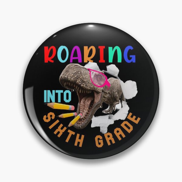 Item preview, Roaring into Sixth Grade-Dinosaur Pink Glasses-Backtoschool designed and sold by DiensDesign.