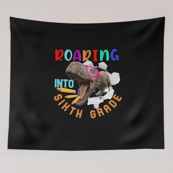 Item preview, Roaring into Sixth Grade-Dinosaur Pink Glasses-Backtoschool designed and sold by DiensDesign.