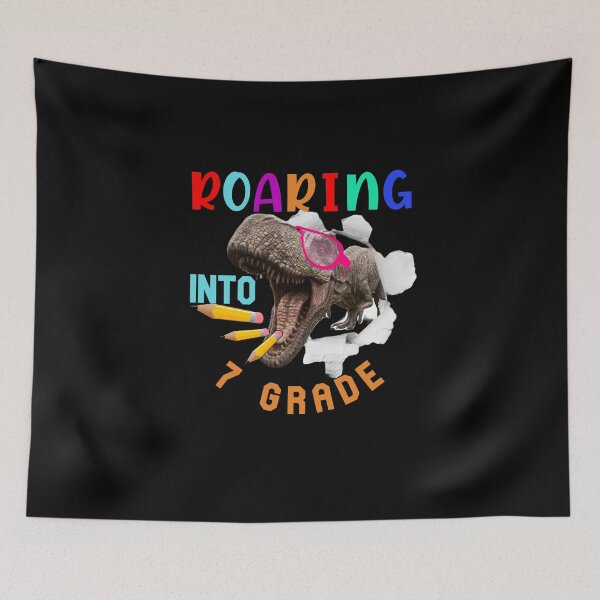 Item preview, Roaring into 7th Grade-Dinosaur-Backtoschool designed and sold by DiensDesign.