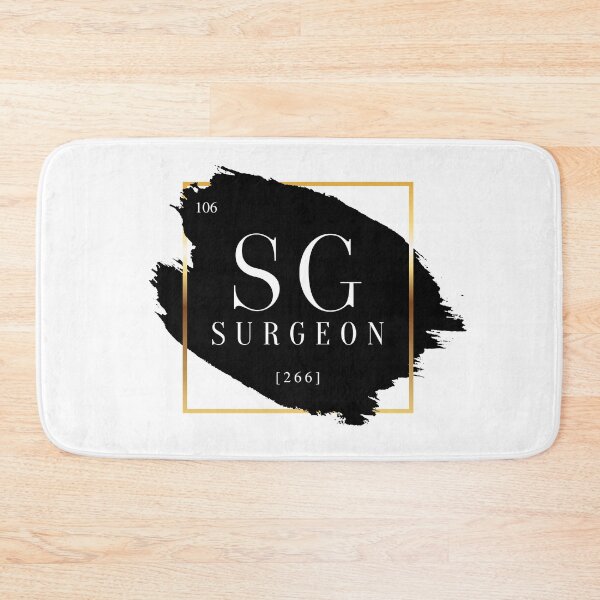 Item preview, Surgeon Vers. 1 Unique, Minimalist Periodic Table Acronym, Abstract Black White, Modern Preppy designed and sold by PeriodicLabel.