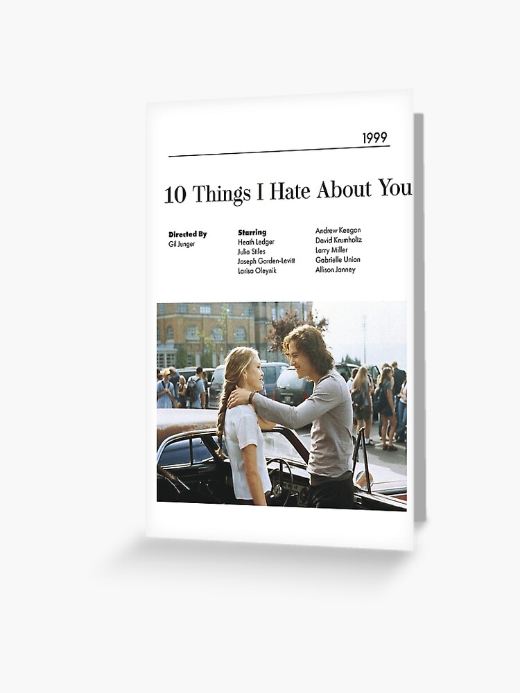 10 Things I Hate About You Alternative Minimalist Movie Poster 90's |  Greeting Card