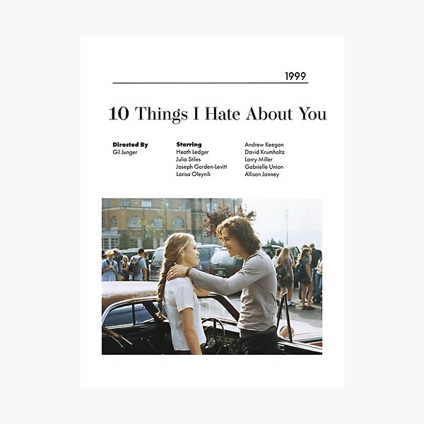 Item preview, 10 Things I Hate About You Alternative Minimalist Movie Poster 90's designed and sold by Ruby Star.
