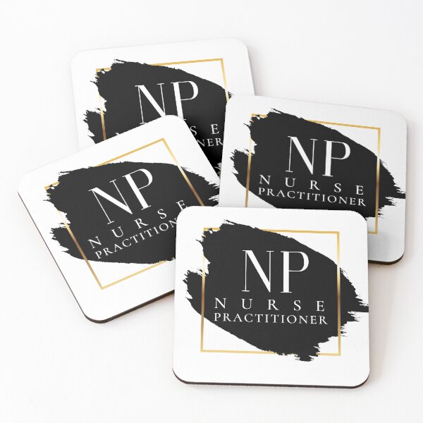 Item preview, NP Nurse Practitioner Vers. 1 Unique, Minimalist Acronym, Abstract Black and White Modern Preppy designed and sold by PeriodicLabel.
