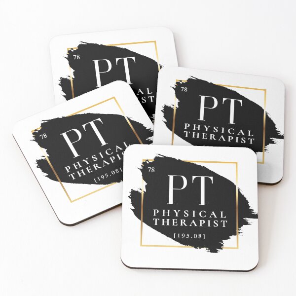 Item preview, PT Physical Therapist Vers. 1 Unique, Minimalist Periodic Table Acronym, Abstract Black and White Modern Preppy designed and sold by PeriodicLabel.