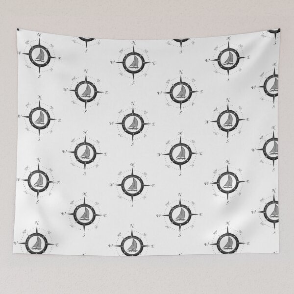 Item preview, Sailboat And Compass Rose designed and sold by BailoutIsland.