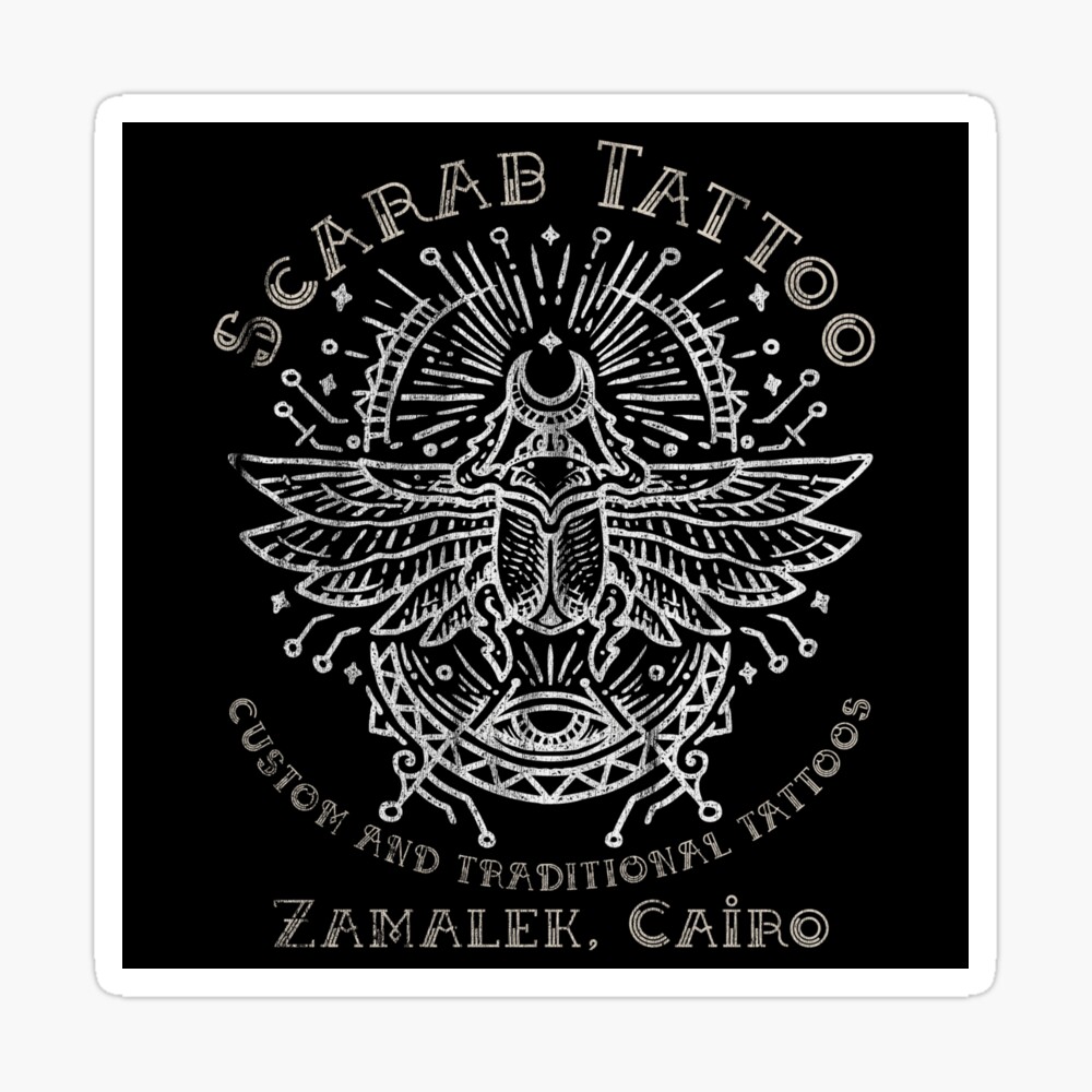 Egyptian Scarab Beetle, Tattoo Studio Design, Zamalek, Cairo, Egypt, Tattoo  Shirt