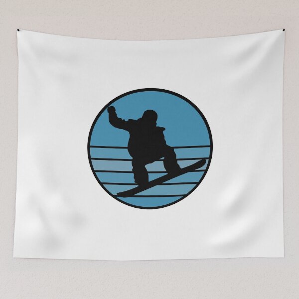 Item preview, Vintage Snowboarding Blue Sunset Boarder In Snow designed and sold by 74ninetees.