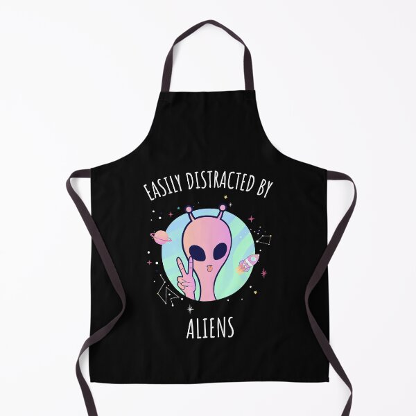 Item preview, easily distracted by aliens - cute alien designed and sold by SunsetCloud.