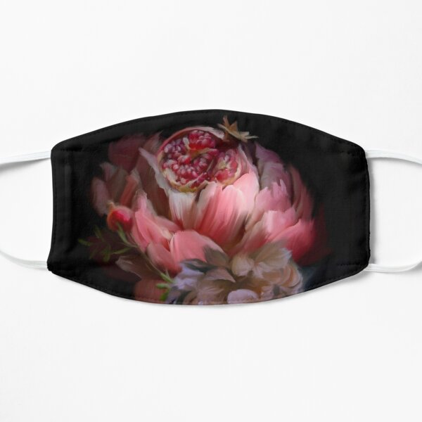 Pomegranate and Peonies  Flat Mask