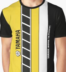 Team Yamaha Black and Yellow Graphic T-Shirt