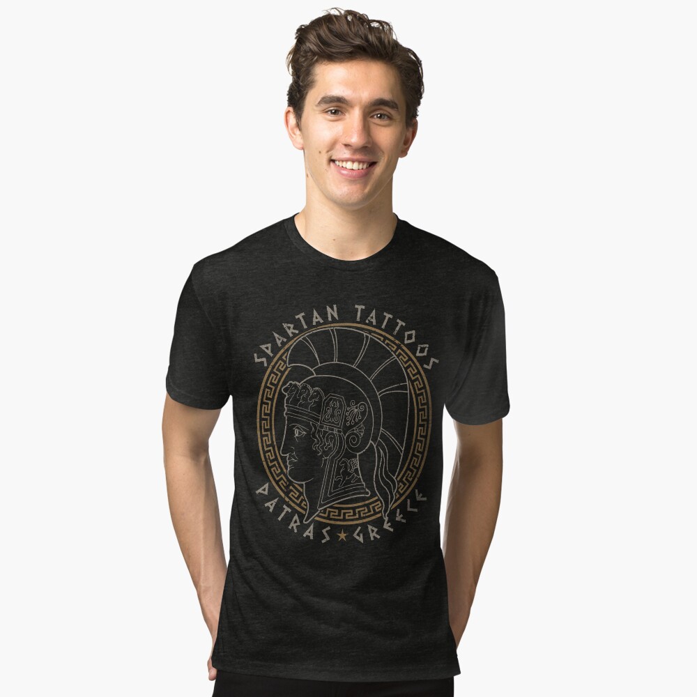 Spartan Warrior, Tattoo Studio Design, Patras, Greek, Tattoo Shirt, Sparta  Sticker for Sale by ProverbialDZN