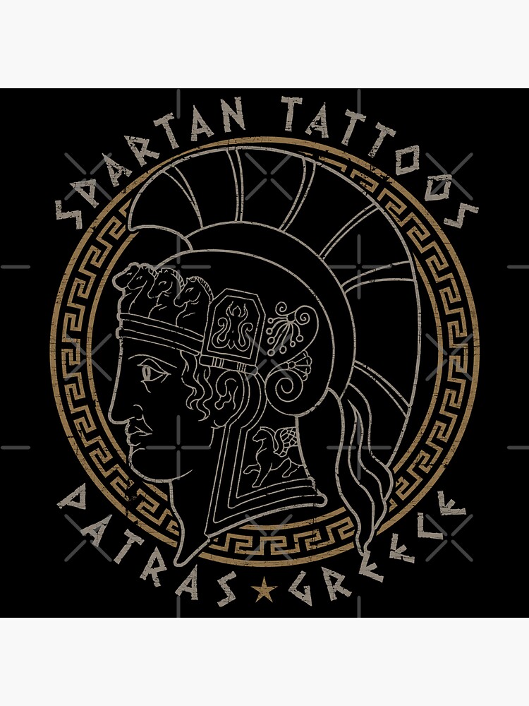 Spartan Warrior, Tattoo Studio Design, Patras, Greek, Tattoo Shirt, Sparta  Sticker for Sale by ProverbialDZN