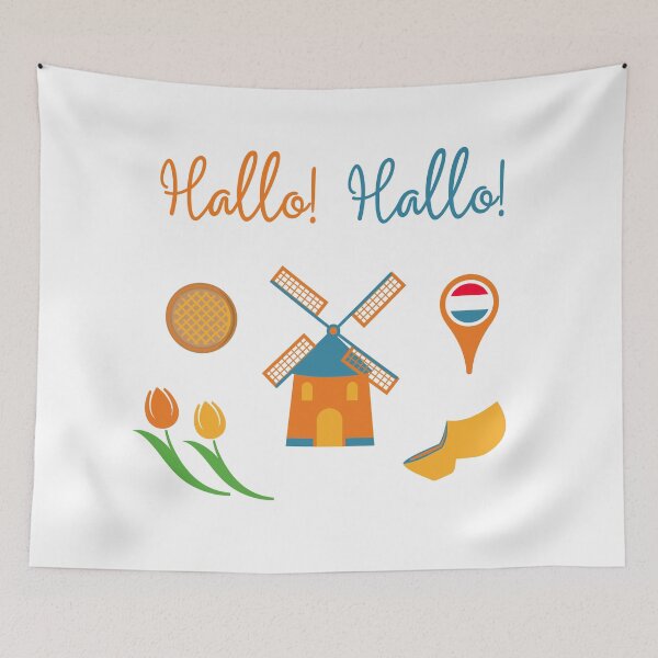 Item preview, Sticker sheet Vacation, Netherlands, tulip, wooden shoes, windmills designed and sold by Tammystribe.