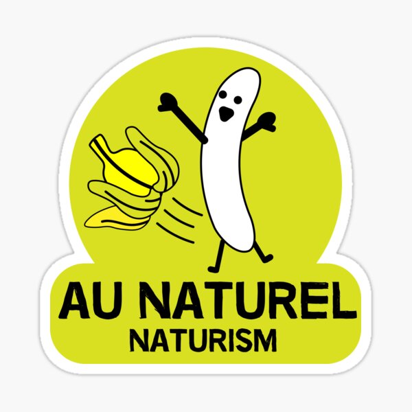 Funny Nudists | Naturism | Naturist Gifts | Naturist Club Gifts | Nudist Camping Sticker