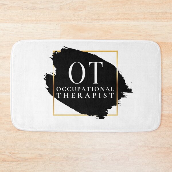 Item preview, Occupational Therapist Vers. 1 Unique Minimalist Square Typography Acronym, Abstract Black and White Modern Preppy designed and sold by PeriodicLabel.