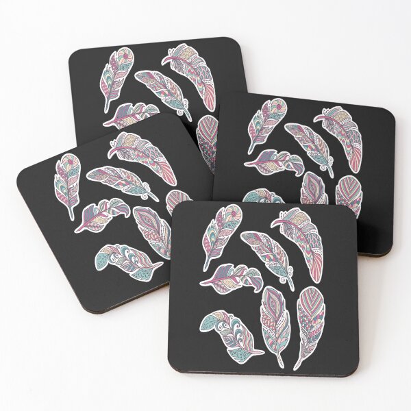 Item preview, cool beautiful feathers in ethnic zenart style stickers  designed and sold by angel1818.