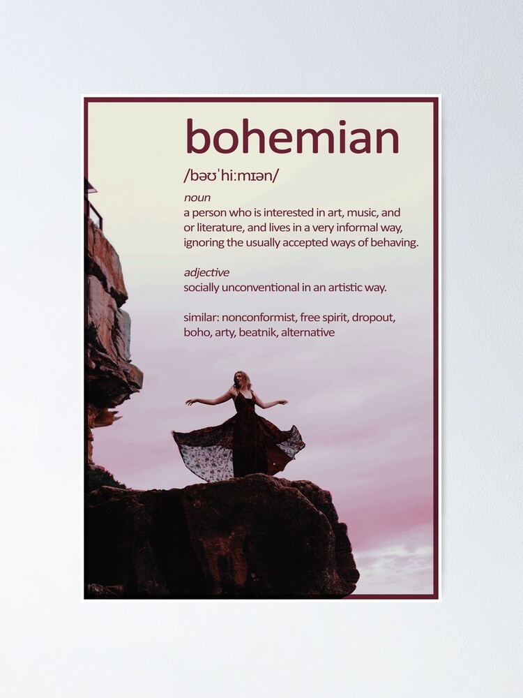 Bohemian Definition Poster By A Golden Spiral Redbubble   Fposter,small,wall Texture,product,750x1000 