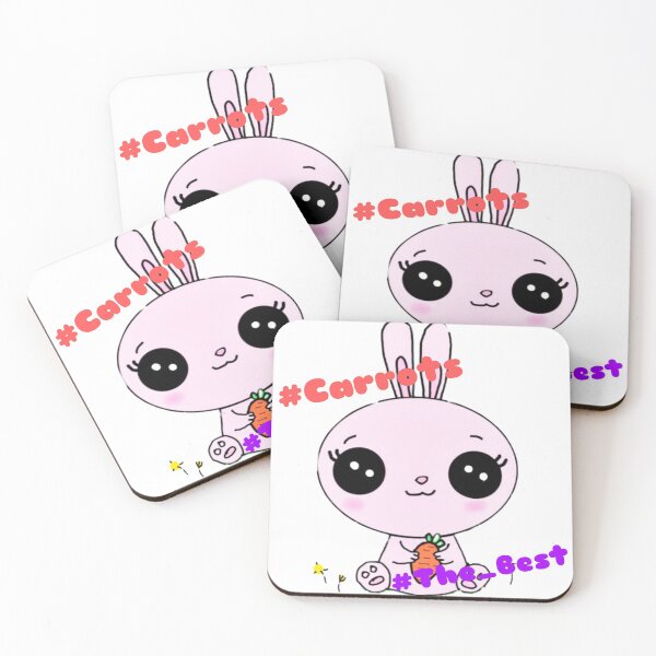 Item preview, Cute Rabbit loves carrots | beautiful pink rabbits | Go vegan and save animals designed and sold by JJMasters.