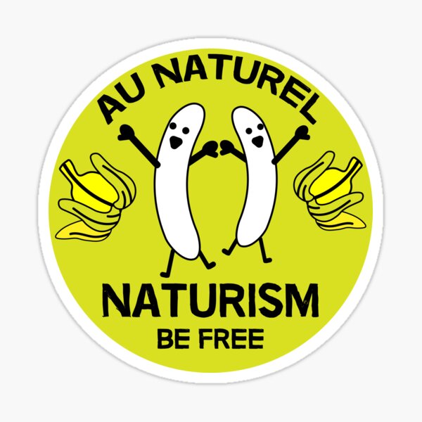  Funny Nudists | Naturism | Naturist Gifts | Naturist Club Gifts | Nudist Camping Sticker