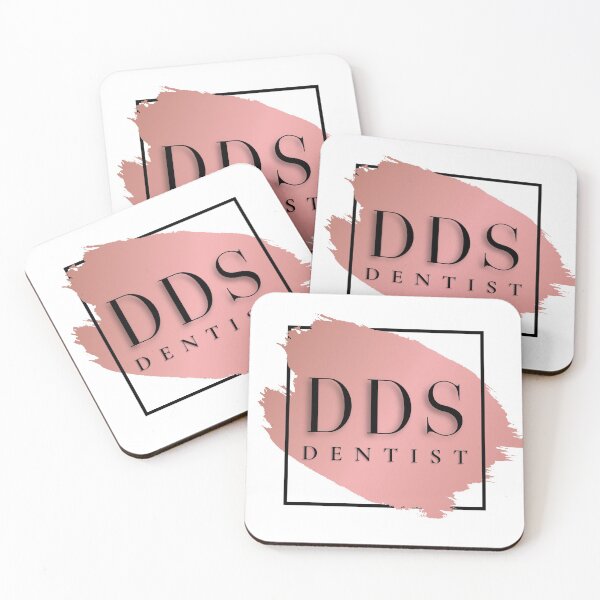 Item preview, DDS Dentist Vers. 2 Unique, Minimalist Square Typography Acronym, Pink Abstract, Modern Preppy Rose Gold designed and sold by PeriodicLabel.