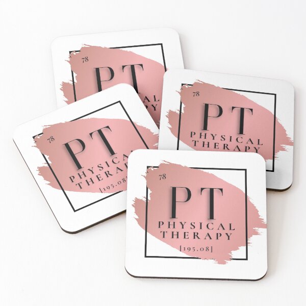 Item preview, PT Physical Therapy Vers. 2 Unique, Minimalist Periodic Table Acronym, Pink Abstract, Chic Rose Gold, Modern Preppy designed and sold by PeriodicLabel.