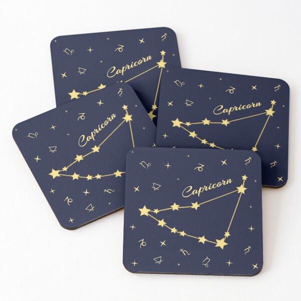 Item preview, Capricorn Night - Astrological and Astronomical pattern with Capricorn Constellation, Symbols and Stars designed and sold by Astrowl-.