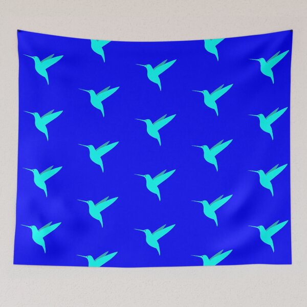 Item preview, Electric Blue Hummingbird Vector designed and sold by tabbygun.