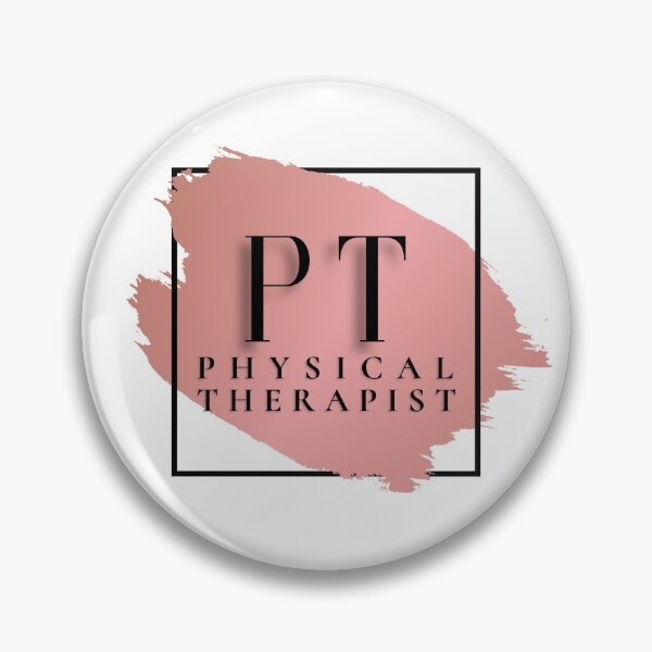 Item preview, PT Physical Therapist Vers. 2 Unique, Minimalist Square Typography Acronym, Pink Abstract, Modern Preppy Rose Gold designed and sold by PeriodicLabel.
