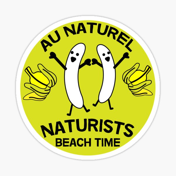 Funny Nudists | Naturism | Naturist Gifts | Naturist Club Gifts | Nudist Camping Sticker