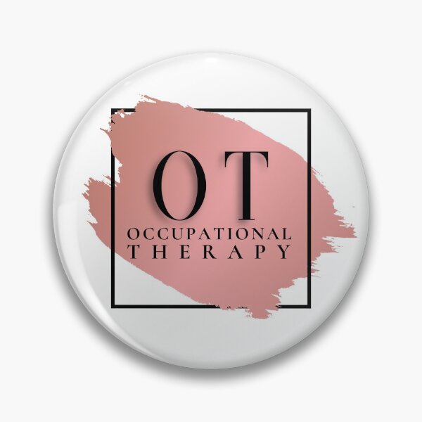 Item preview, OT Occupational Therapy Vers. 2 Unique, Minimalist Square Typography Acronym, Pink Abstract, Modern Preppy Rose Gold designed and sold by PeriodicLabel.