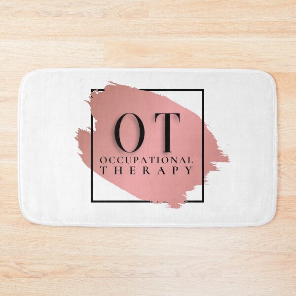 Item preview, OT Occupational Therapy Vers. 2 Unique, Minimalist Square Typography Acronym, Pink Abstract, Modern Preppy Rose Gold designed and sold by PeriodicLabel.
