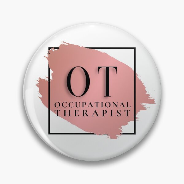 Item preview, OT Occupational Therapist #2 Unique, Minimalist Square Typography Acronym, Pink Abstract, Modern Preppy Rose Gold designed and sold by PeriodicLabel.