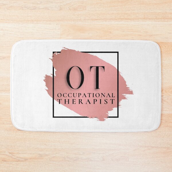 Item preview, OT Occupational Therapist #2 Unique, Minimalist Square Typography Acronym, Pink Abstract, Modern Preppy Rose Gold designed and sold by PeriodicLabel.