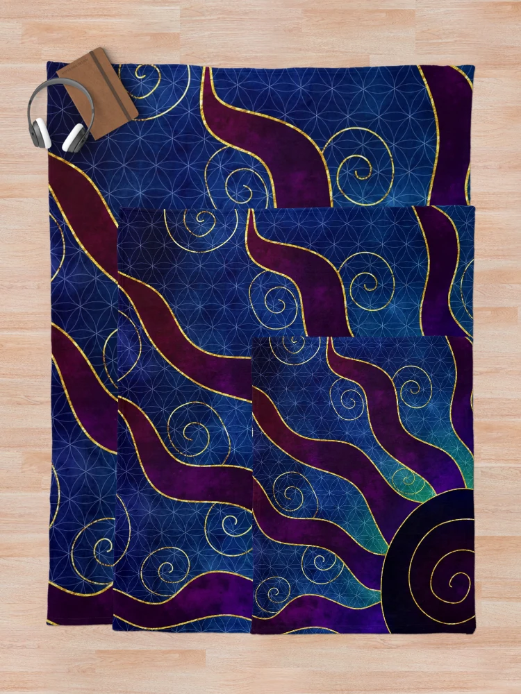 Thumbnail 5 of 6, Throw Blanket, Northern Lights designed and sold by Mandala Of Life.