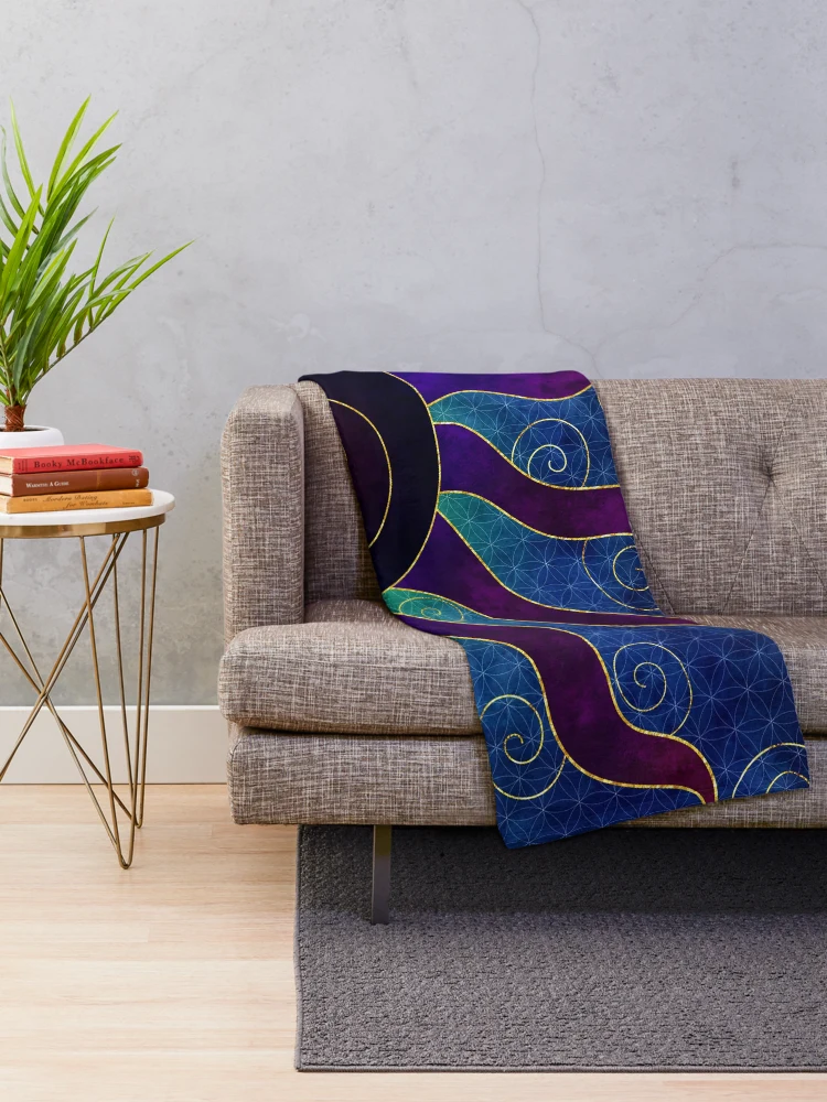 Thumbnail 2 of 6, Throw Blanket, Northern Lights designed and sold by Mandala Of Life.