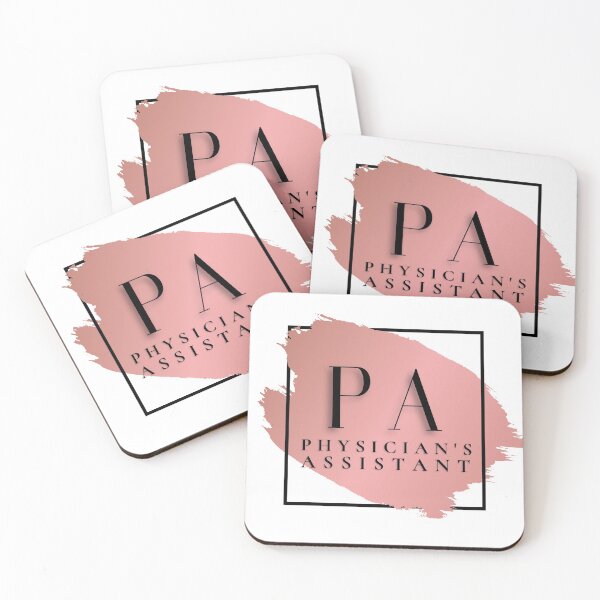 Item preview, PA Physician Assistant Vers. 2 Unique, Minimalist Square Typography Acronym, Pink Abstract, Modern Preppy Rose Gold designed and sold by PeriodicLabel.