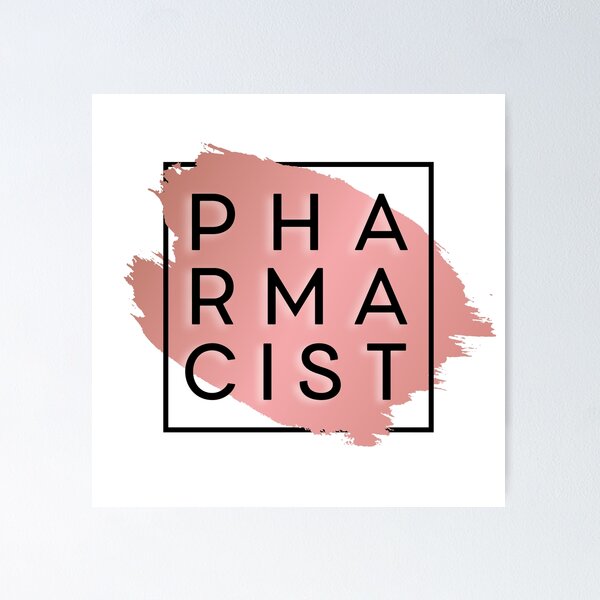 Item preview, PHARMD Pharmacist Vers. 2 Unique, Minimalist Square Typography, Pink Abstract, Modern Preppy Rose Gold designed and sold by PeriodicLabel.