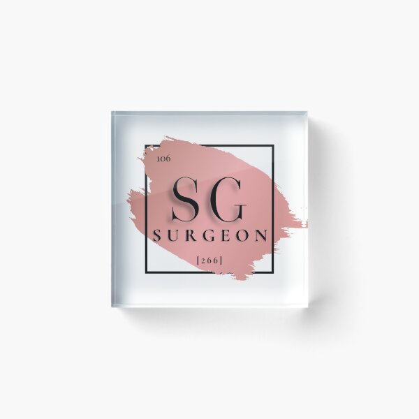 Item preview, Surgeon Vers. 2 Unique, Minimalist Periodic Table Acronym, Pink Abstract, Chic Rose Gold, Modern Preppy designed and sold by PeriodicLabel.