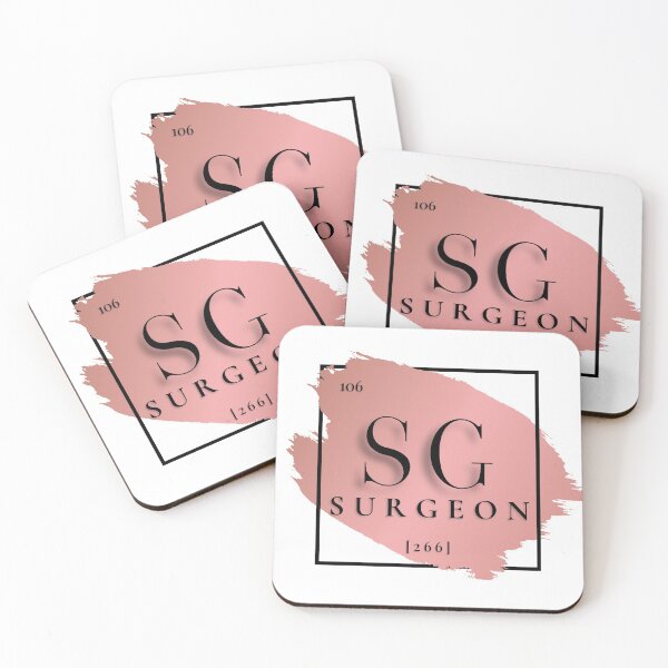 Item preview, Surgeon Vers. 2 Unique, Minimalist Periodic Table Acronym, Pink Abstract, Chic Rose Gold, Modern Preppy designed and sold by PeriodicLabel.