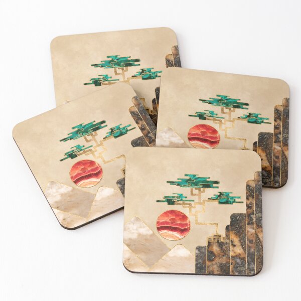Item preview, Geometric Bonsai Mountain - mixed textures designed and sold by k9printart.