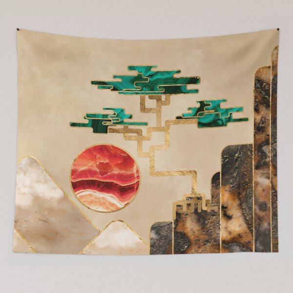 Item preview, Geometric Bonsai Mountain - mixed textures designed and sold by k9printart.