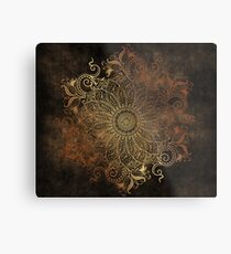 Mandala - Copper Metal Print